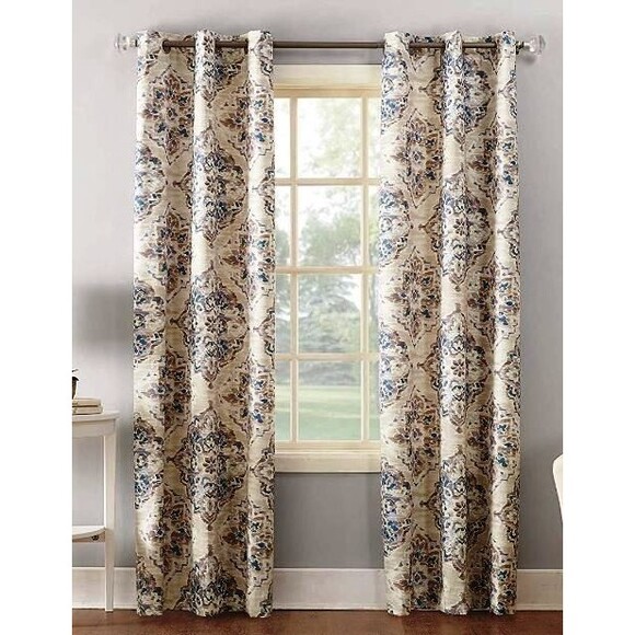 Sun Zero Other - NEW Sun Zero Darkening Floral Linen Watercolor 1 Panel Grommet Curtain 40x84